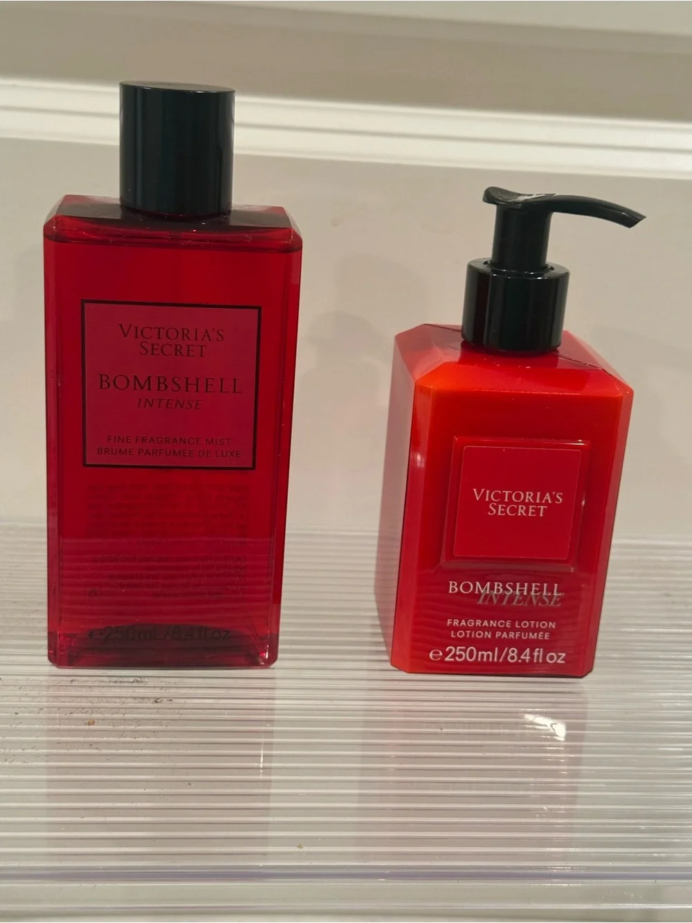 NEW Victoria's Secret Bombshell Intense Red Fragrance Mist & Lotion Set